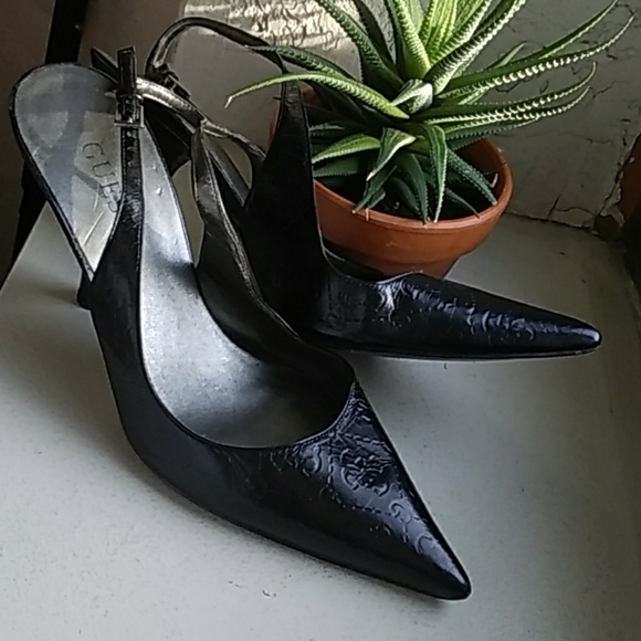 Guess Pointed Toe Slingback Heels - Picture 6 of 8